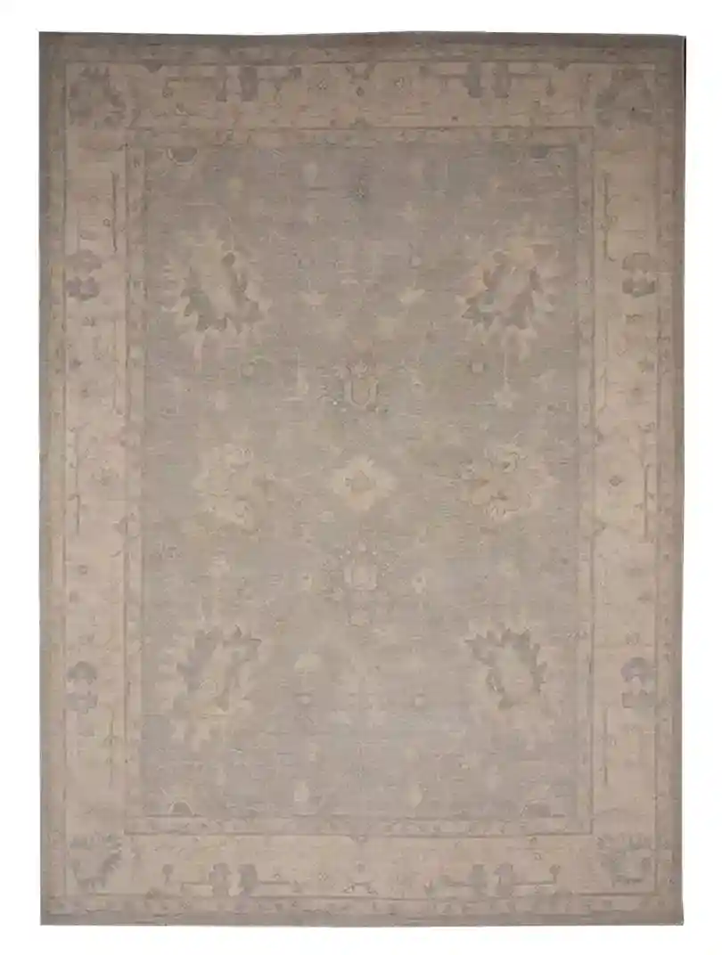 9 X 12 Washed Oushak Wool Rug