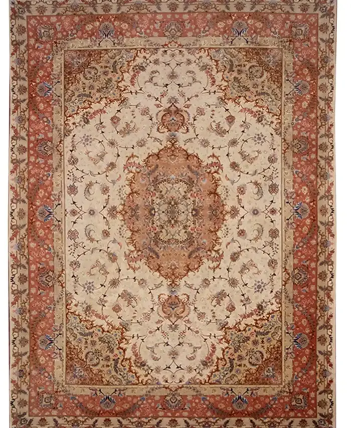 8 X 12 Persian Tabriz Wool/Silk Rug