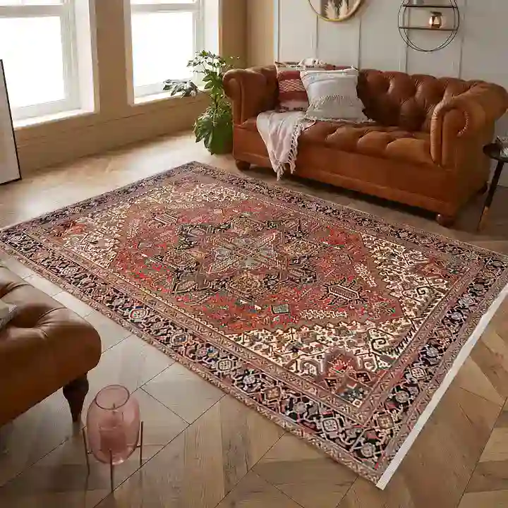 10 X 13 Antique Heriz Wool Rug - Image 2