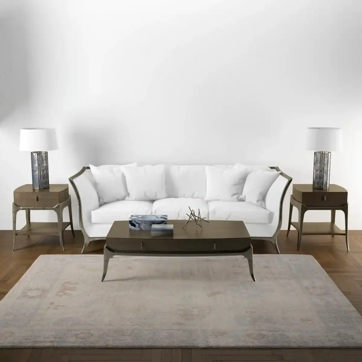 9 x 12 Subtle Blooms Oushak Rug - Image 2