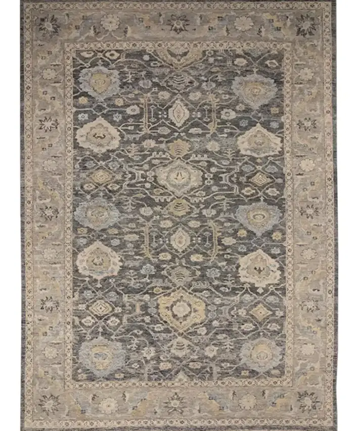 9 X 12 New Indo Oushak Wool Rug